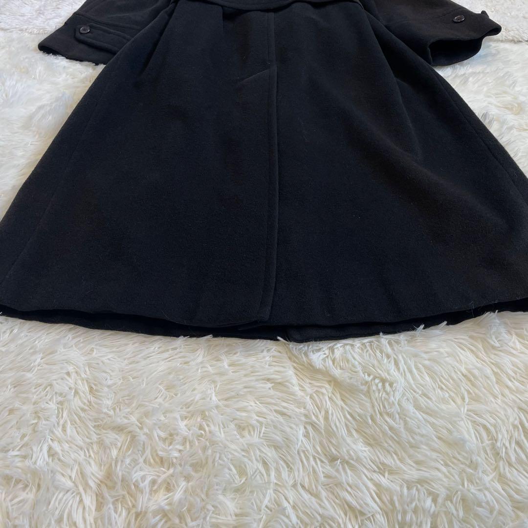 ラルフローレン ロング チェスター コート ベルト付き ウール ブラック