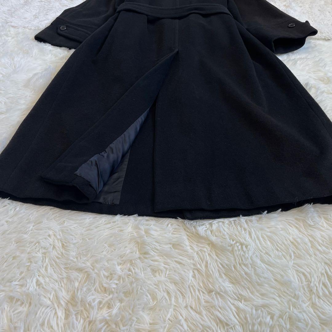 ラルフローレン ロング チェスター コート ベルト付き ウール ブラック