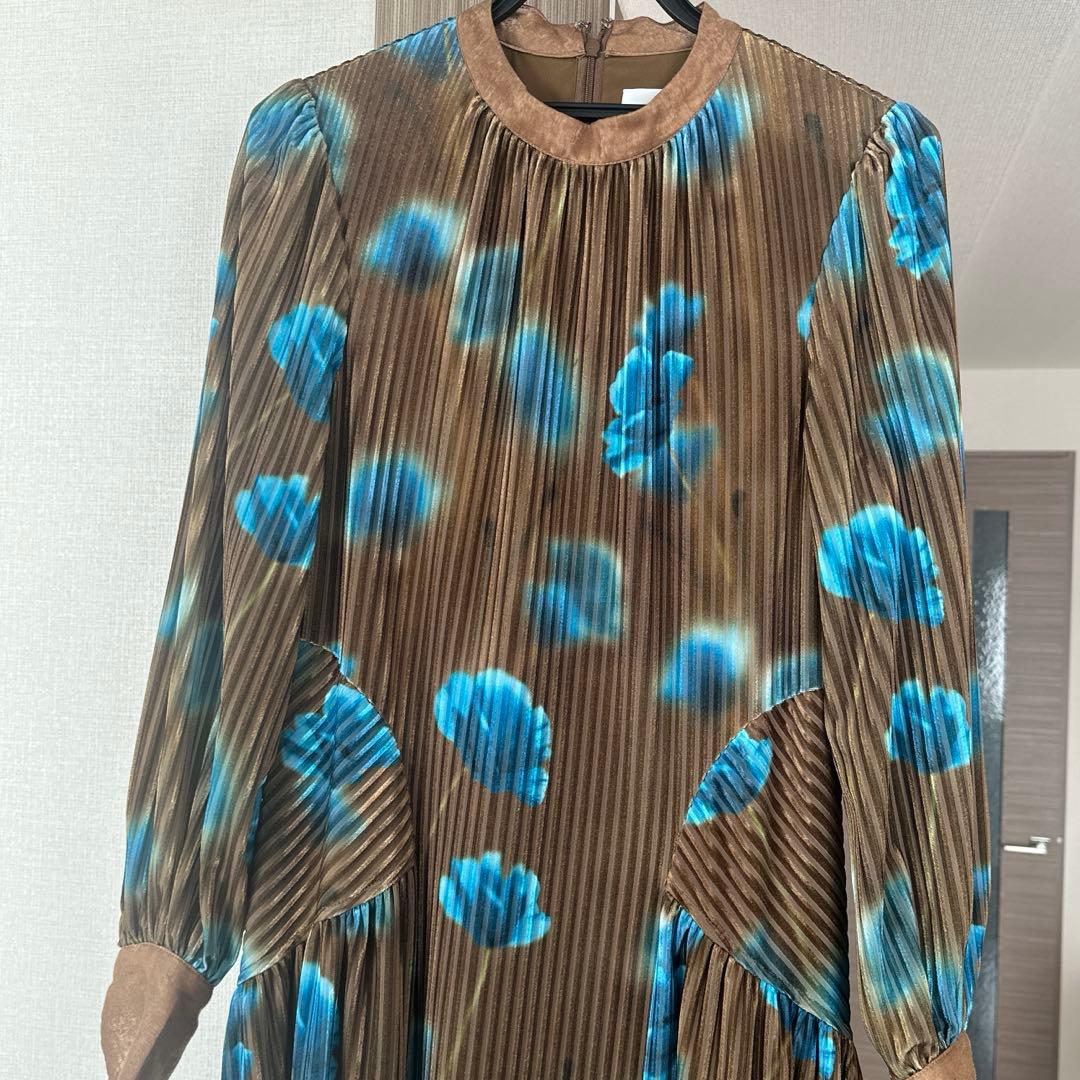 Ameri VINTAGE ／MILA VELOUR CUT DRESS M