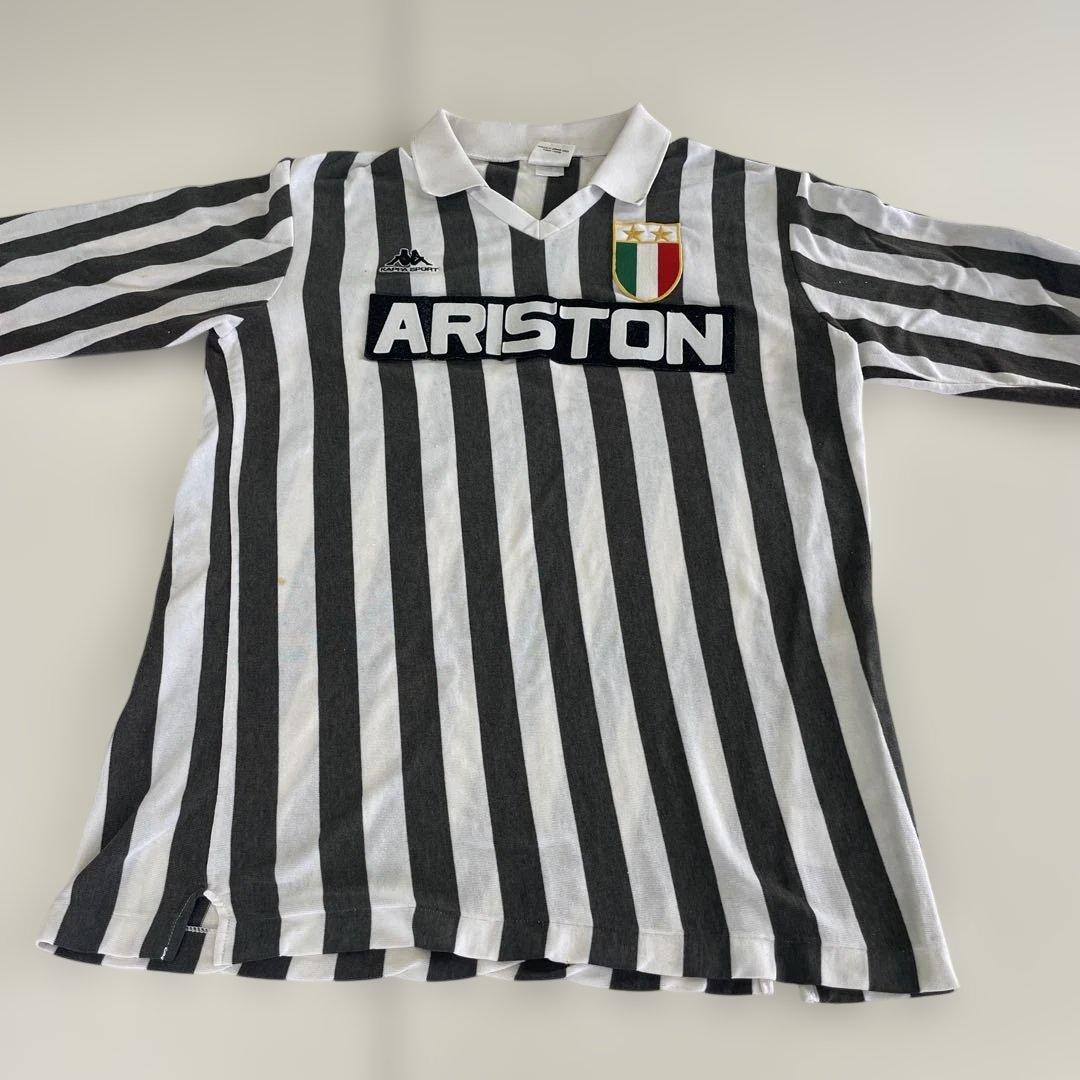 激レア　ユヴェントス￼Kappa 88年長袖ストライプ シャツ ARISTON