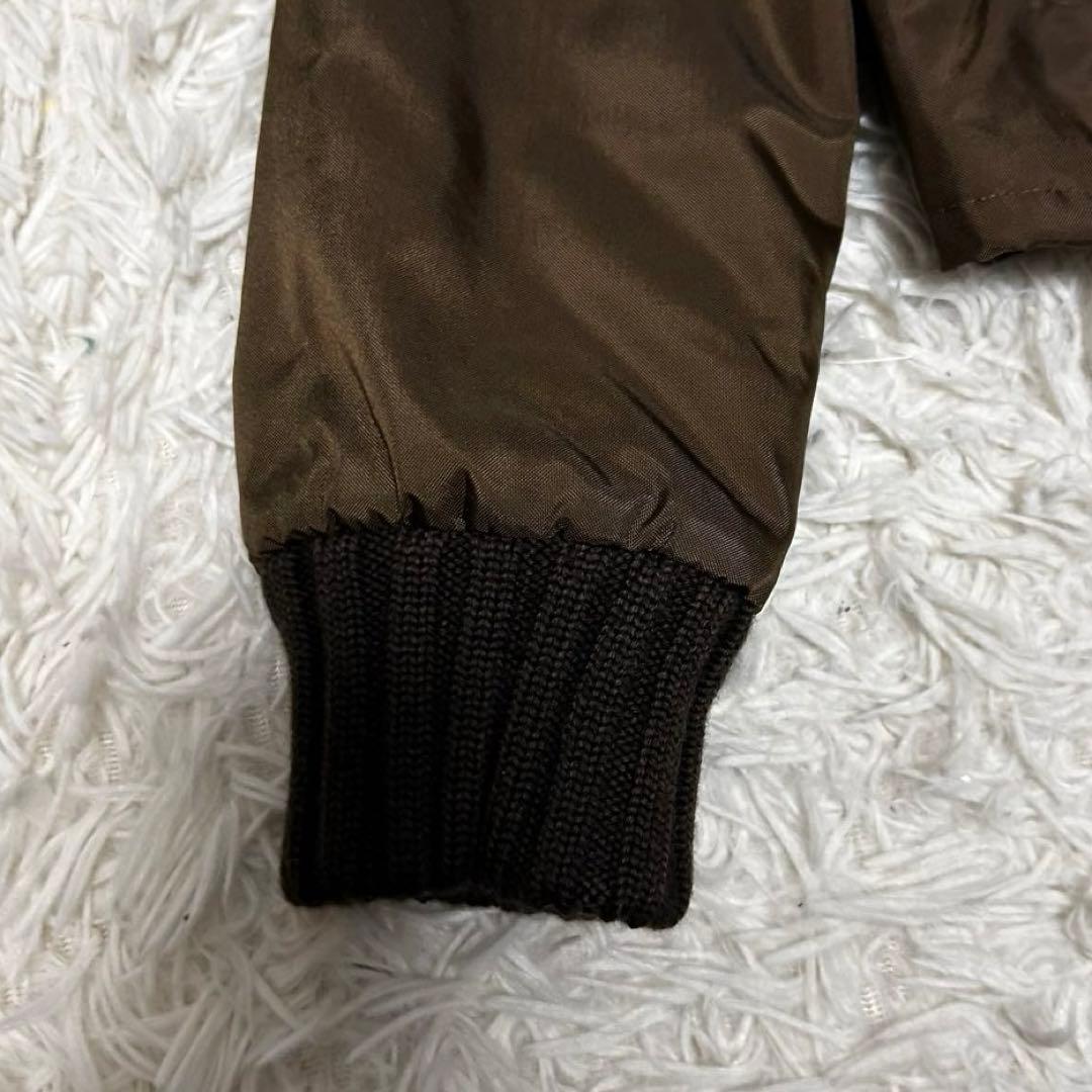 美品　miumiu アーカイブ　カーキ　ナイロンパーカー　リブ切り替え　38