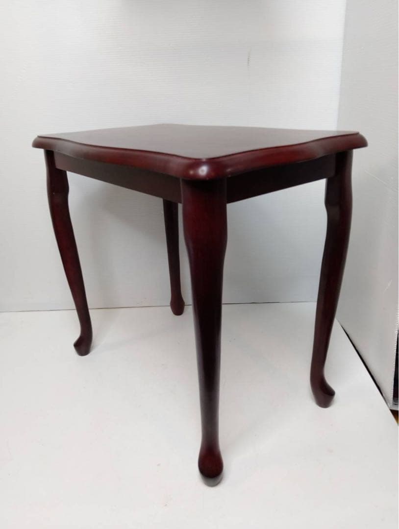 G1810 八幡産業　ネストテーブル 3段 3点セット 木製 アンティーク調