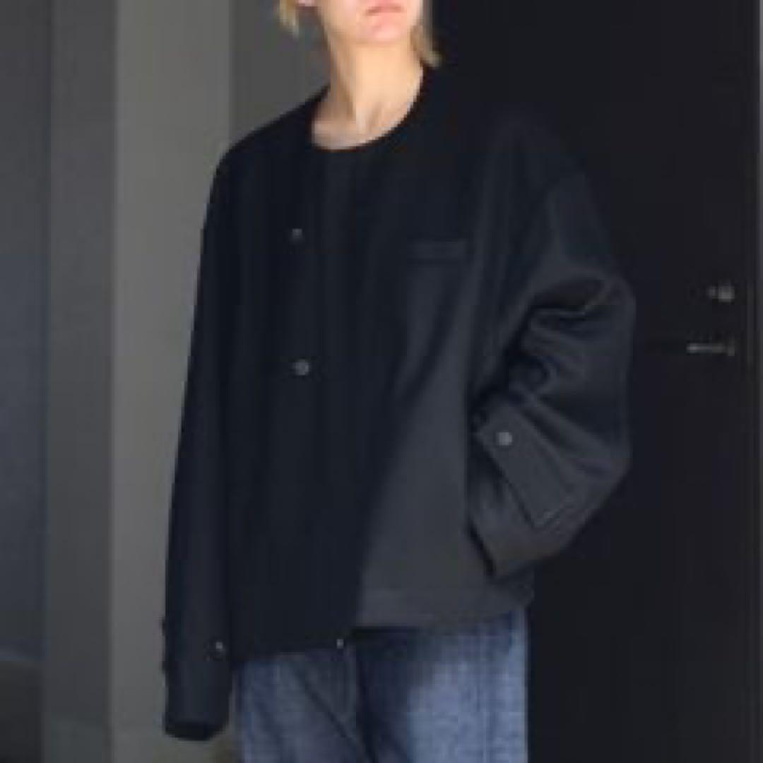 stein ノーカラージャケット S ブラック