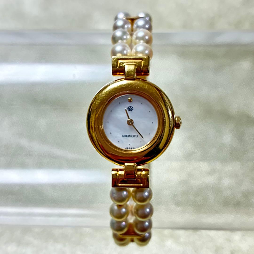 MIKIMOTO JAL パール 真珠 腕時計　電池交換済み