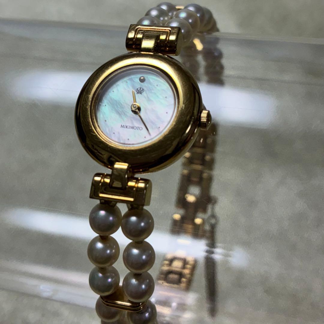 MIKIMOTO JAL パール 真珠 腕時計　電池交換済み