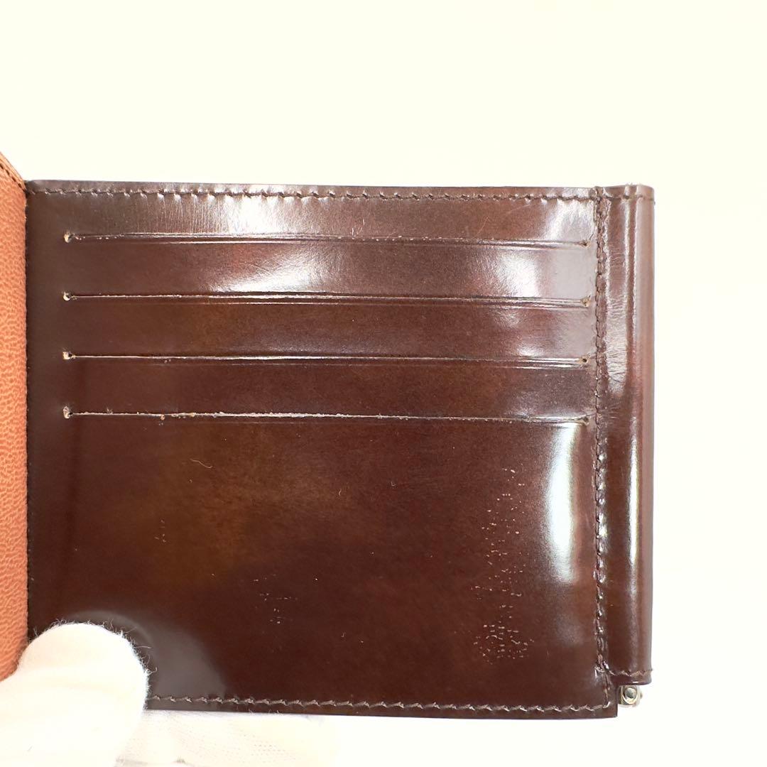 ★鑑定済★美品★dunhill★マネークリップ二つ折り財布ウォレットさいふサイフ