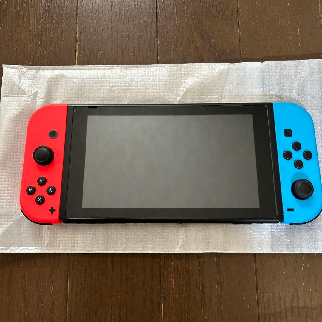 バッテリー強化版 Nintendo Switch 本体 赤/青　付属品セット