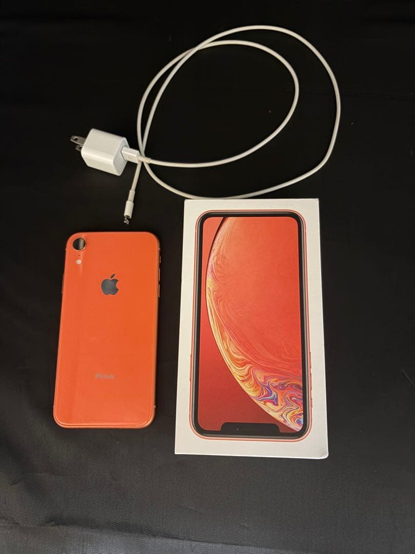 Apple iPhone XR オレンジ 充電器付き