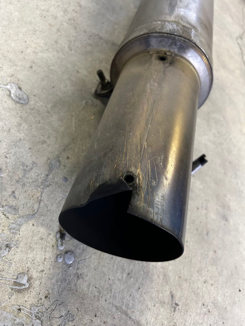 JZX100フルチタンマフラー亀裂あり、ジャンク