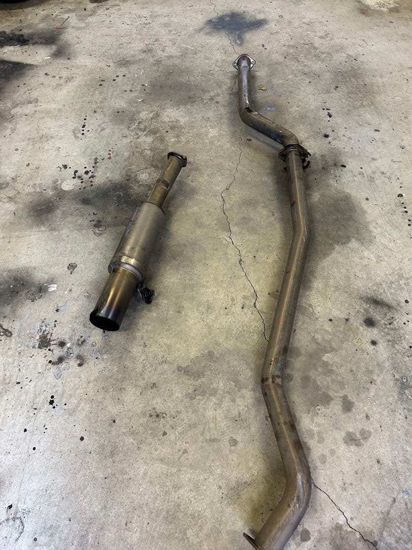 JZX100フルチタンマフラー亀裂あり、ジャンク