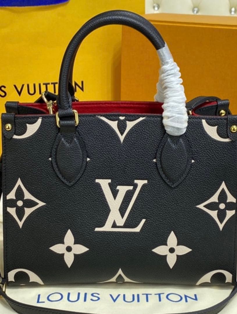 Ｌ.V 「オンザゴー PM」（バイカラー モノグラム・アンプラント レザー」