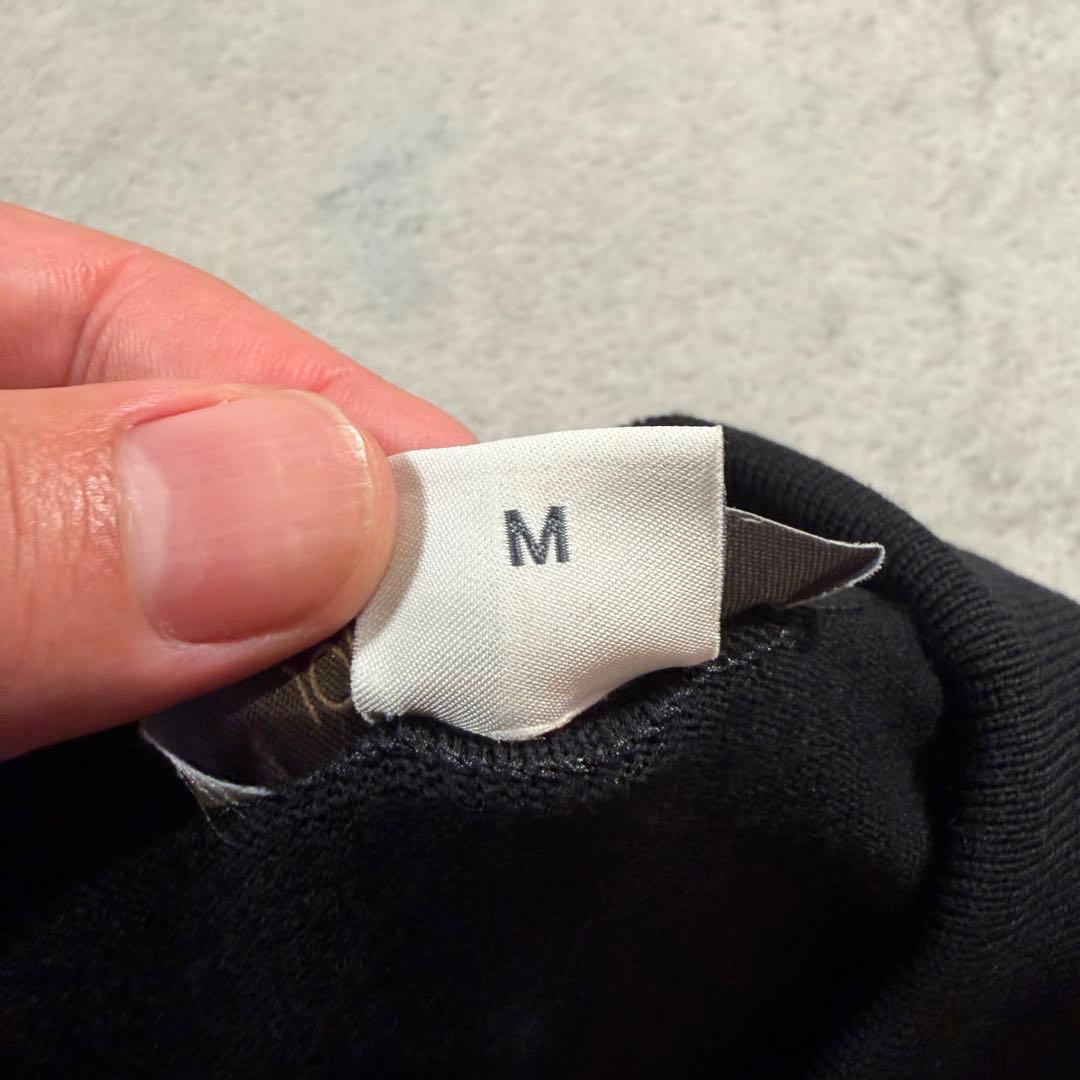 ジョンスメドレー　ウール　ニット　ポロシャツ　黒　Mサイズ