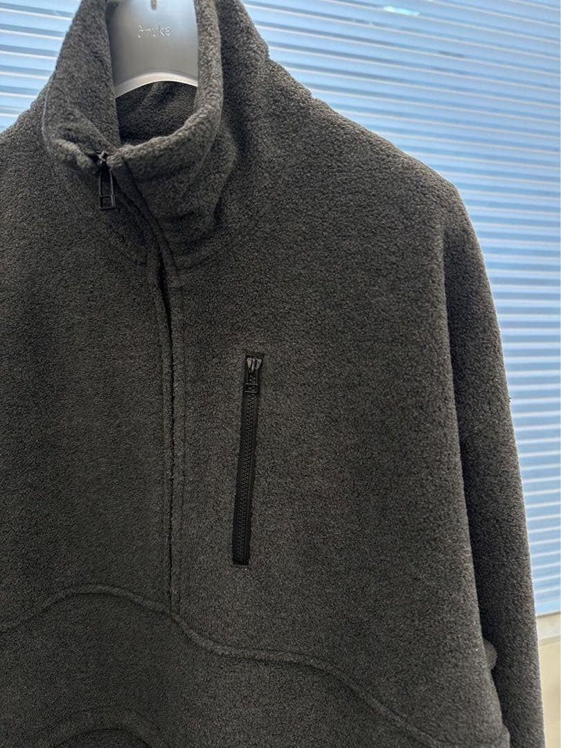 anuke フリースハーフジップ　オールインワン