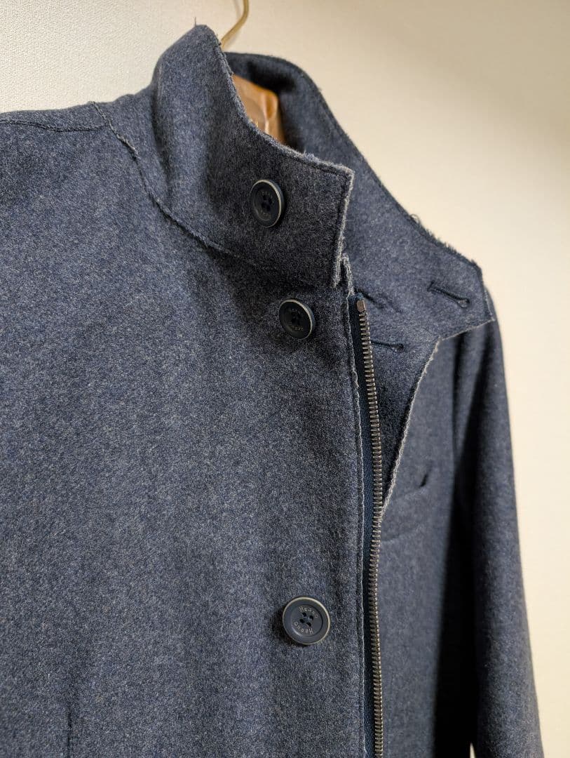 美品 HERNO ウール テーラード 46 ネイビー ジャケット ヘルノ