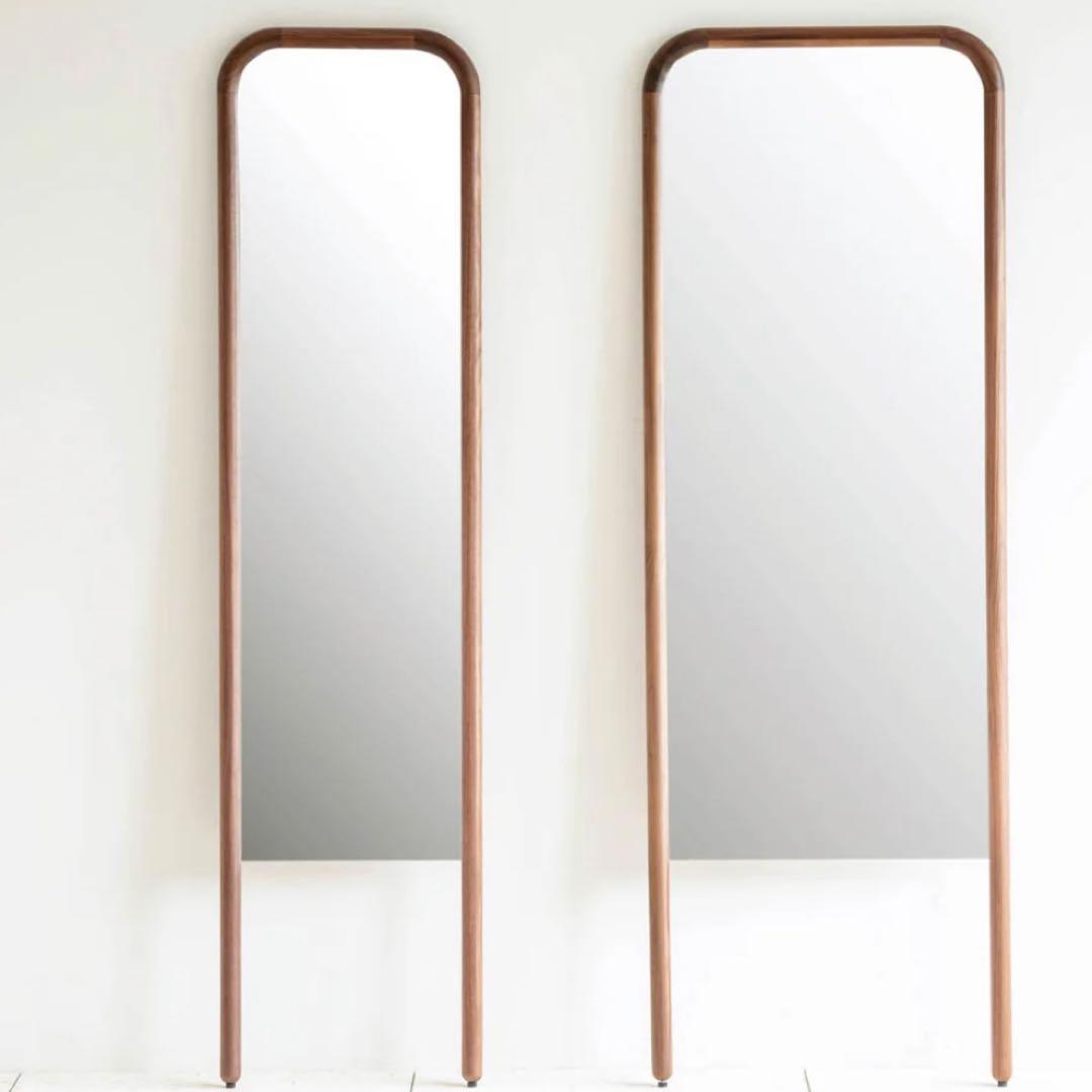 関家具 スタンドミラー 姿見 鏡 ミラー ウォールナット 新品 定価30,690