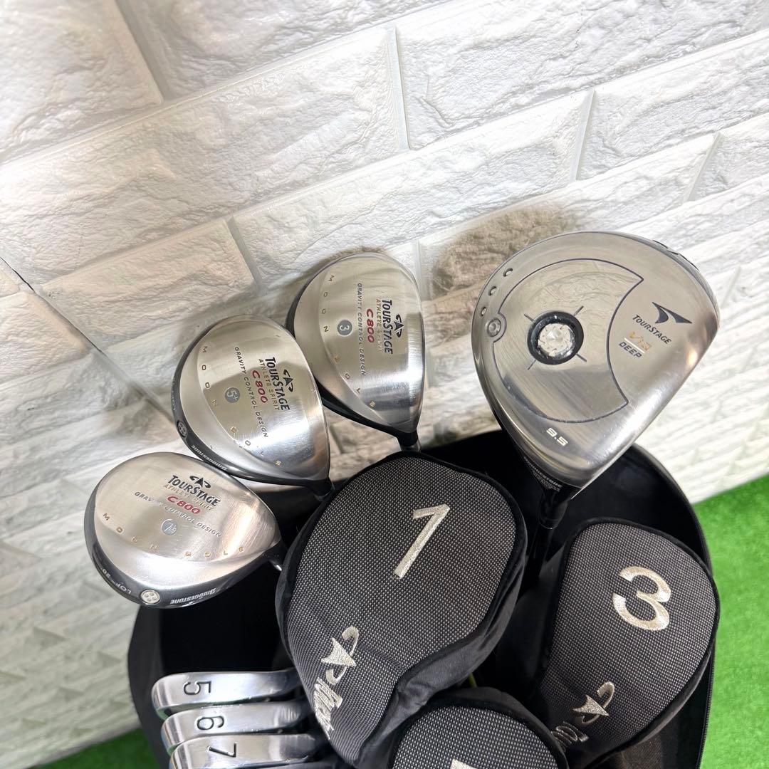 ゴルフセット　豪華　ツアーステージ　フルセット　本格派　メンズ　すぐ使える