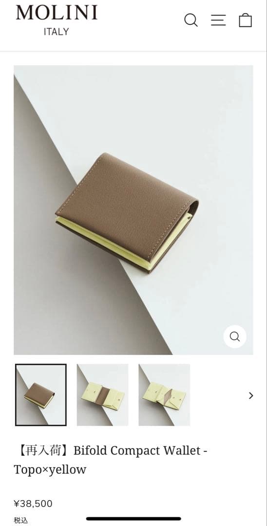 モリーニ(MOLINI) ミニ財布 Topo×yellow モリニ