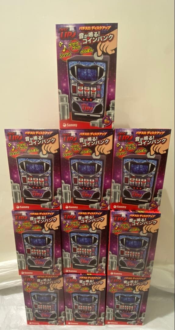 パチスロ ディスクアップ 音が鳴る！バンク 筐体型貯金箱　　10点