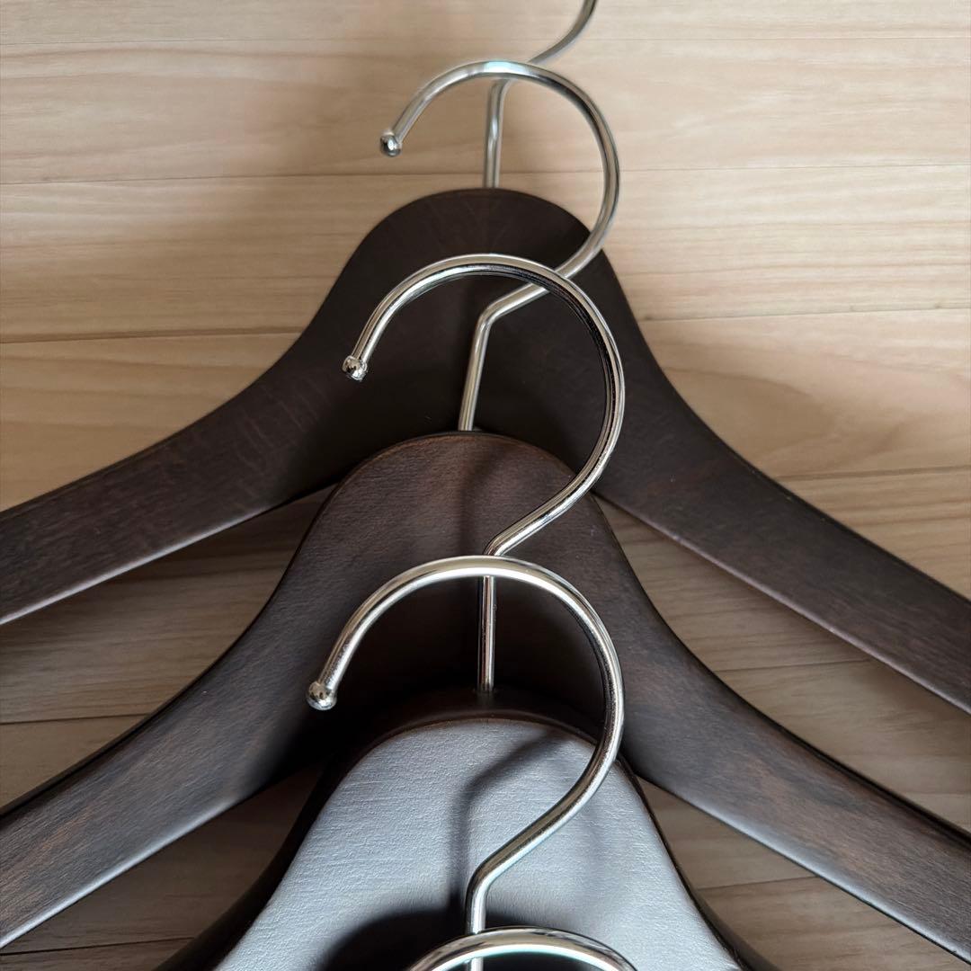 NAKATA HANGER SET-01N 木製メンズジャケットハンガー ５本組