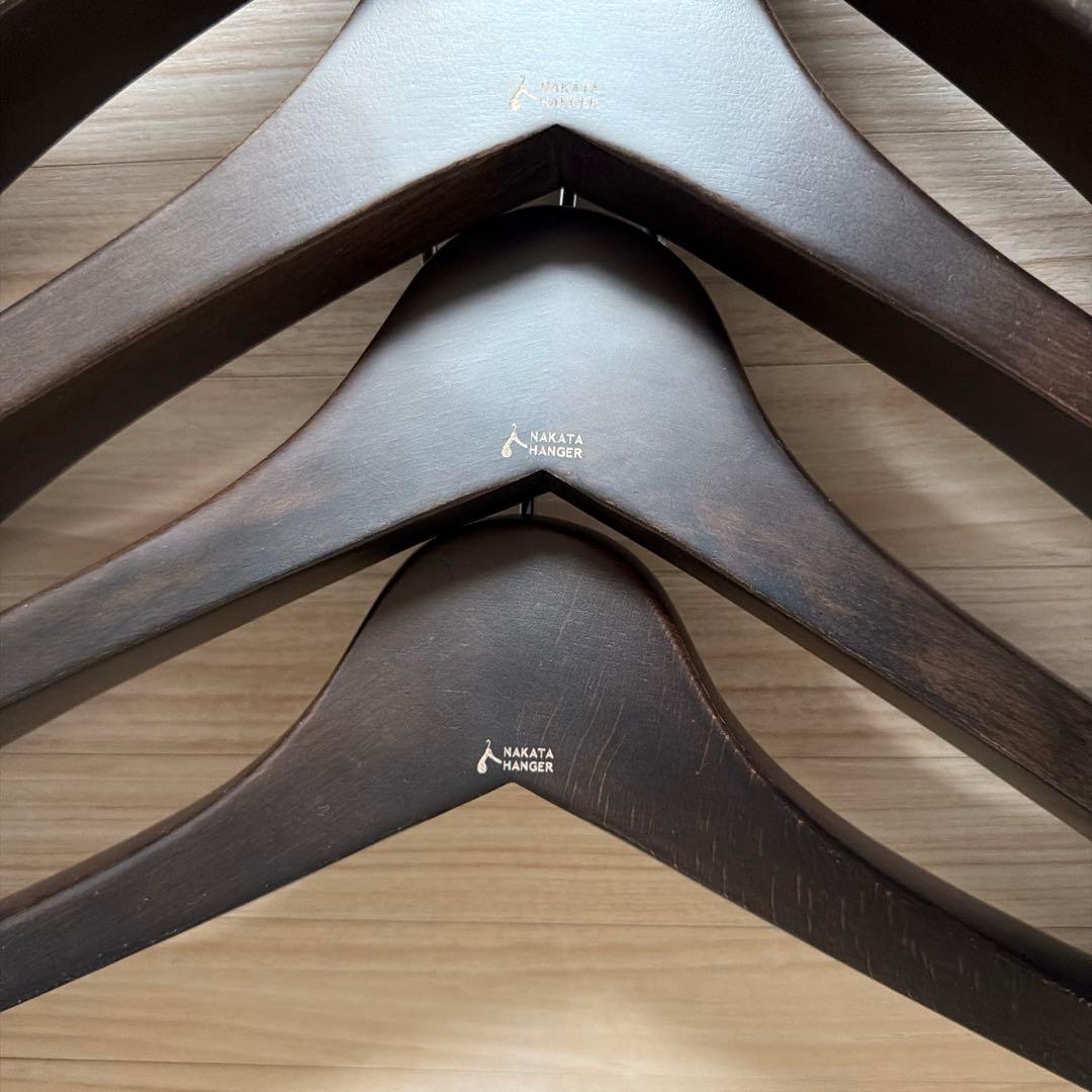 NAKATA HANGER SET-01N 木製メンズジャケットハンガー ５本組