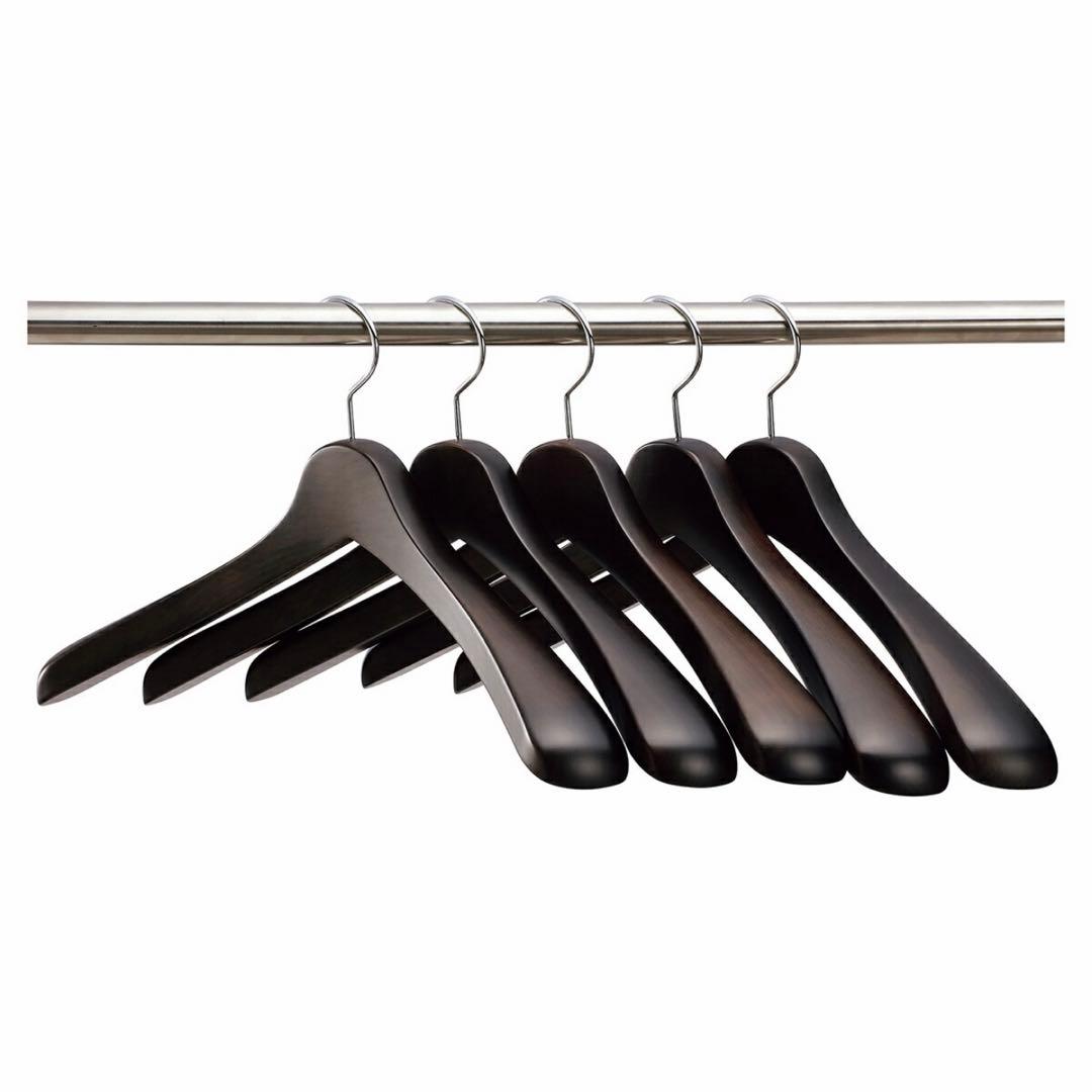 NAKATA HANGER SET-01N 木製メンズジャケットハンガー ５本組