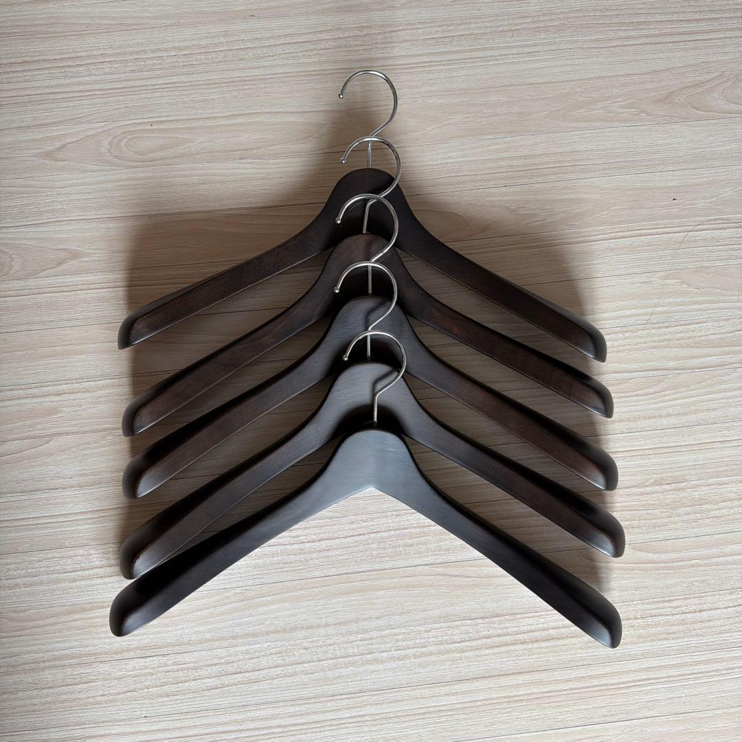 NAKATA HANGER SET-01N 木製メンズジャケットハンガー ５本組