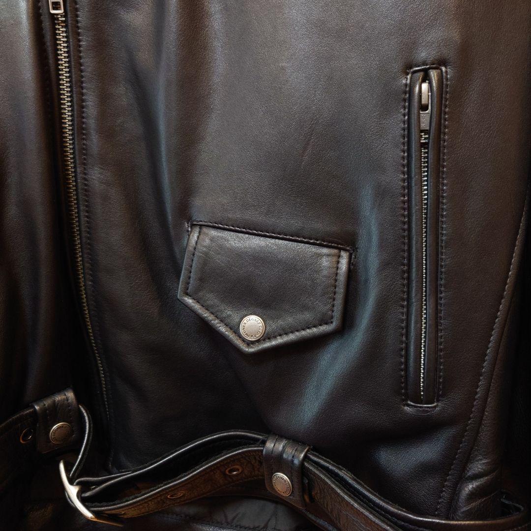 ★★極上美品★★デグナー カウレザーダブルライダース 19WJ-15ブラックXL