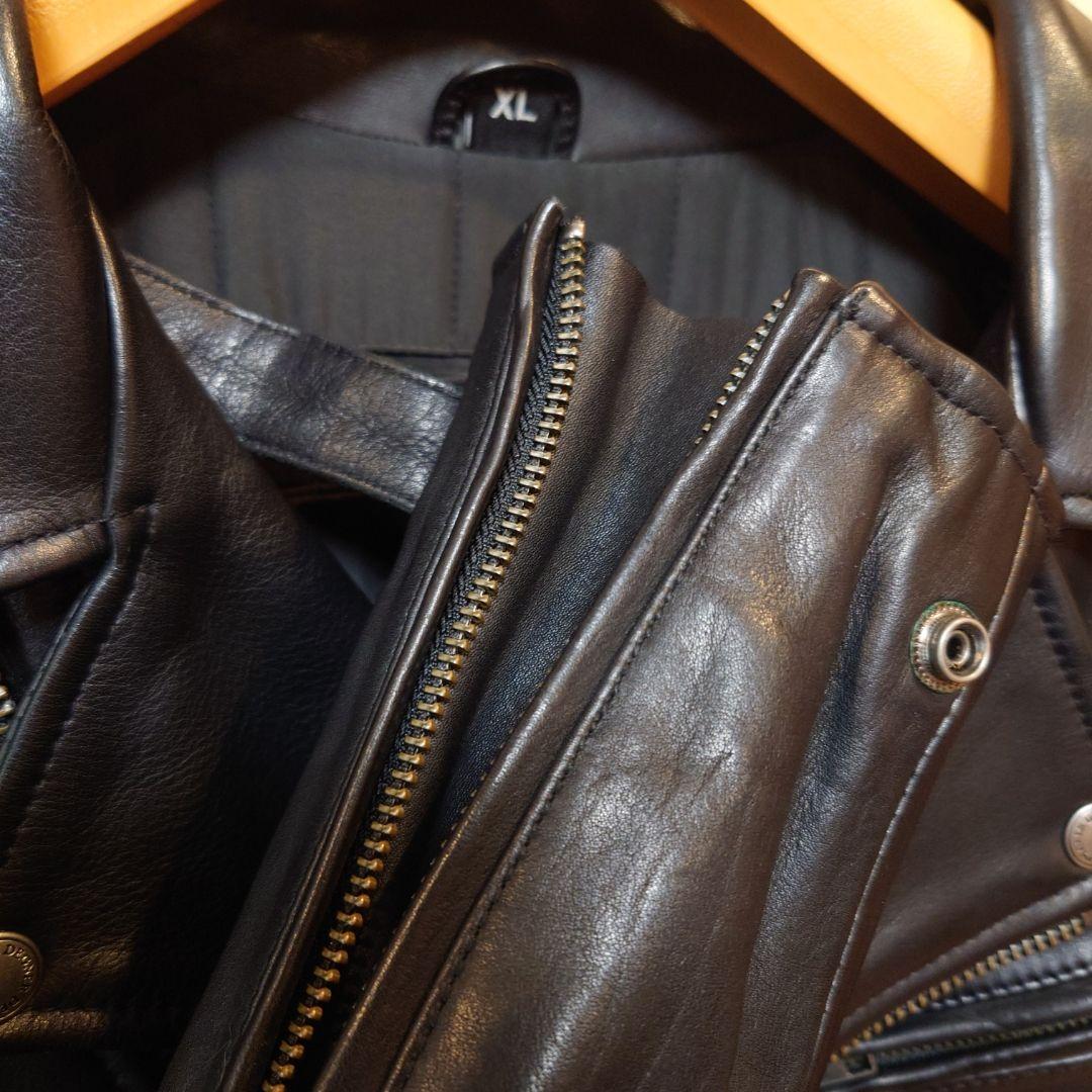 ★★極上美品★★デグナー カウレザーダブルライダース 19WJ-15ブラックXL