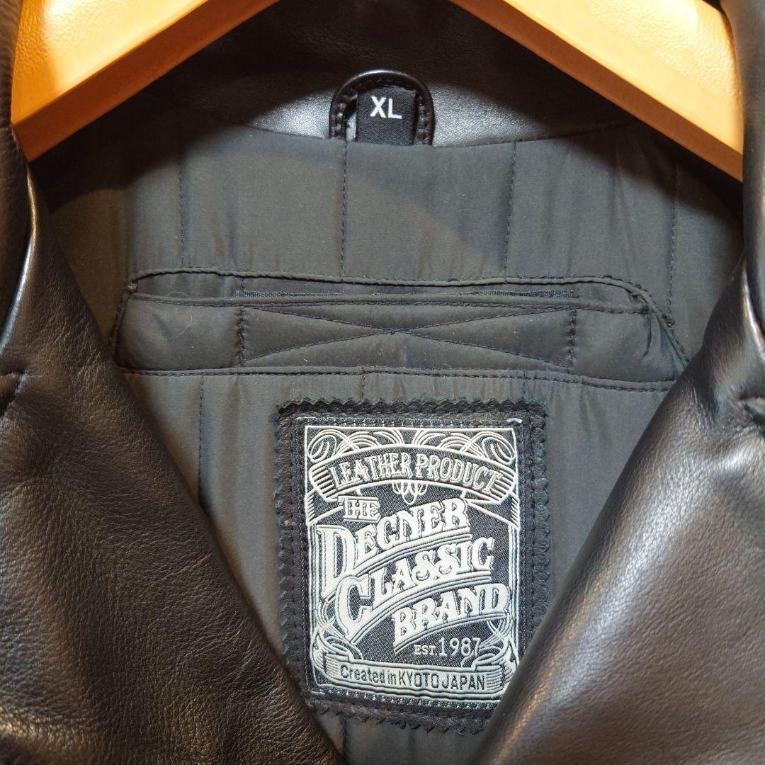 ★★極上美品★★デグナー カウレザーダブルライダース 19WJ-15ブラックXL