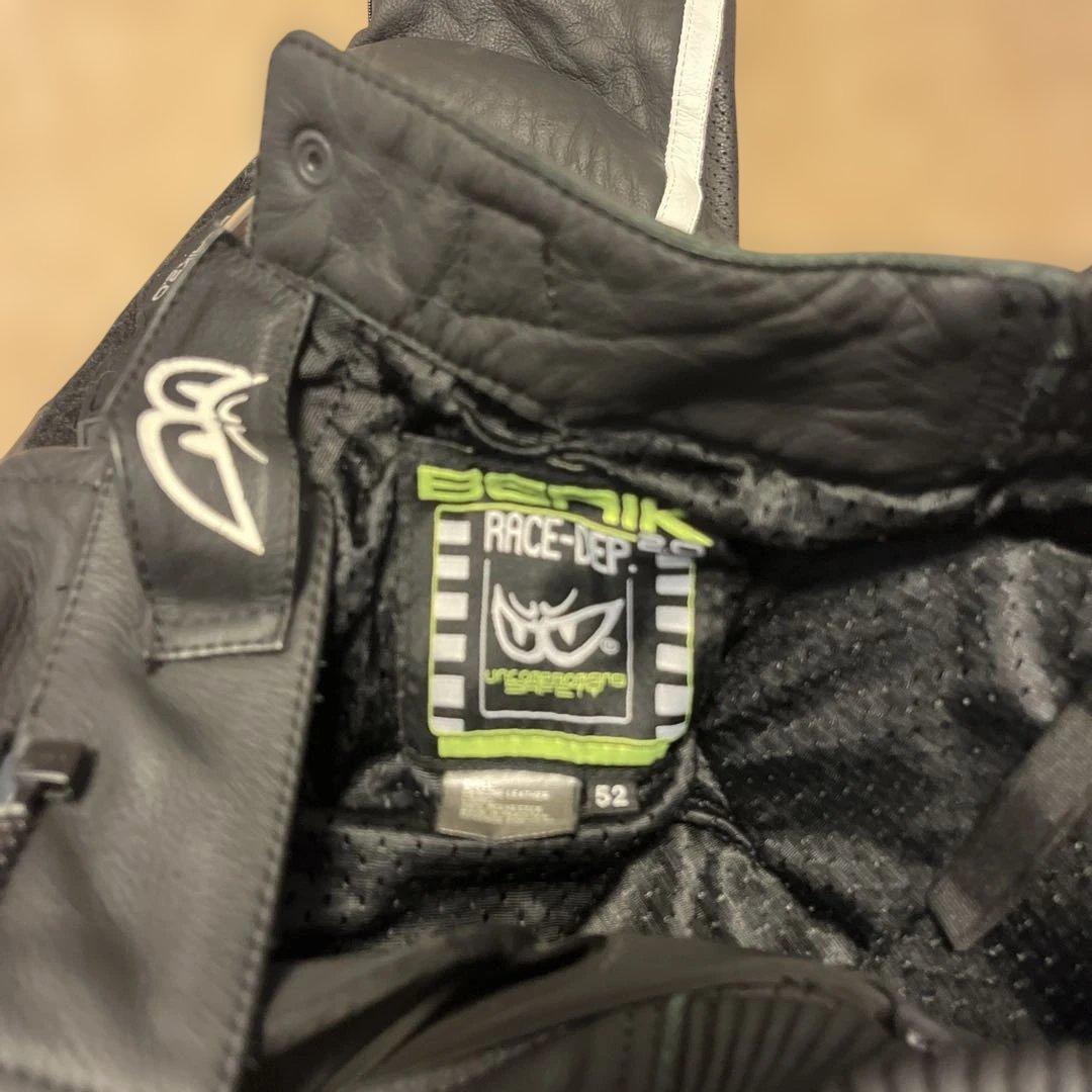 BERIK バイク用革パンツ BERIK20 ブラック　サイズ52