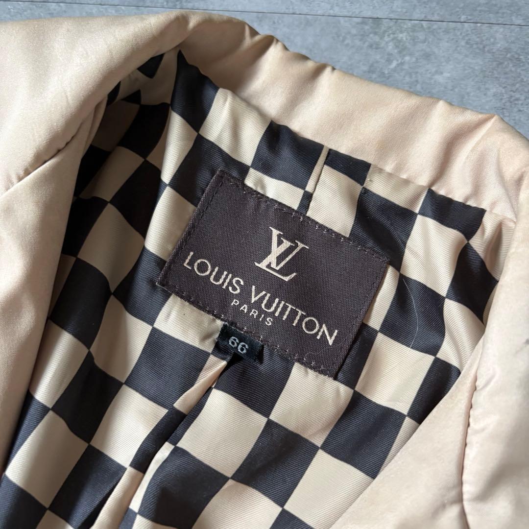 【圧倒的存在感❗️】ルイ・ヴィトン　ダミエ　コート　裏地総柄　L