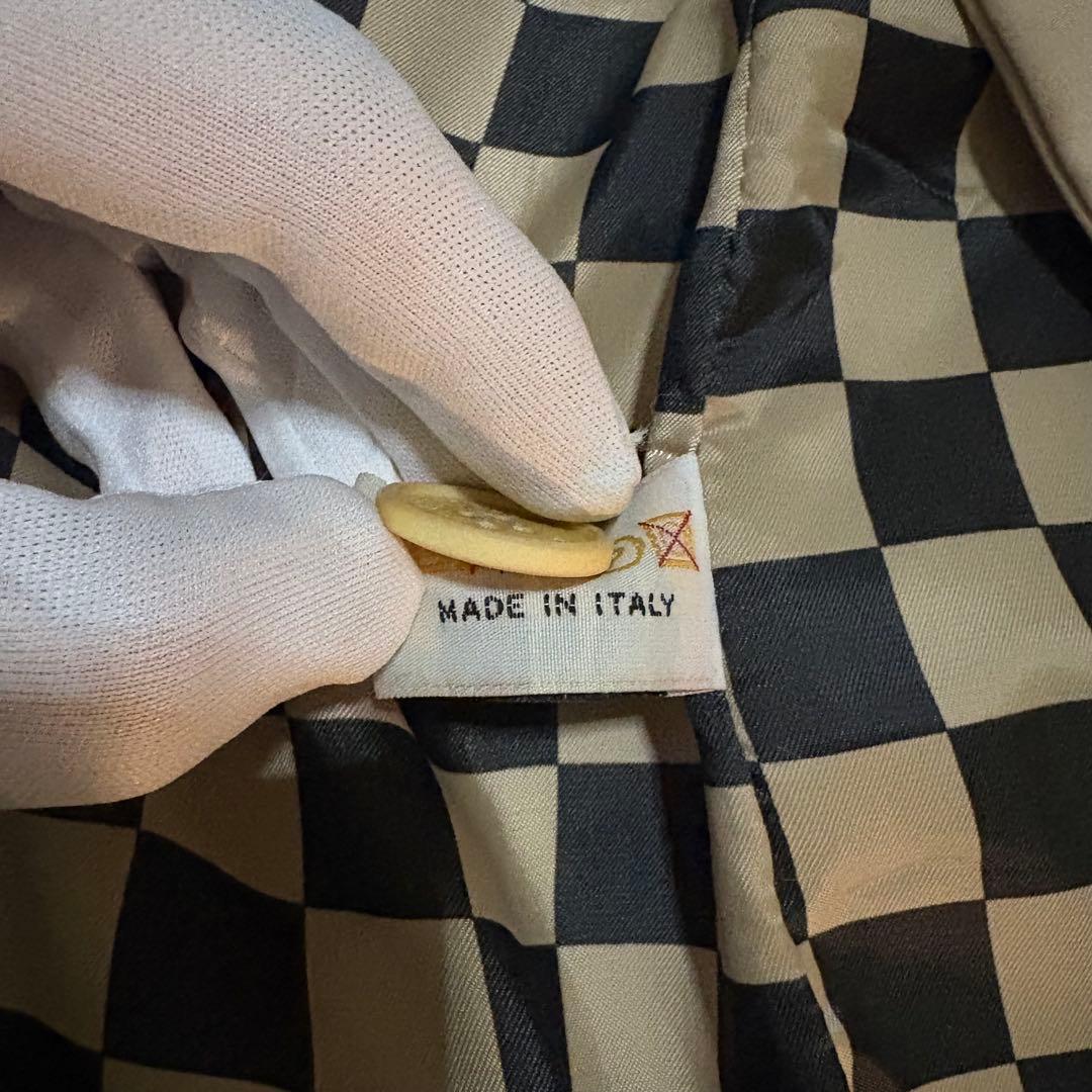 【圧倒的存在感❗️】ルイ・ヴィトン　ダミエ　コート　裏地総柄　L