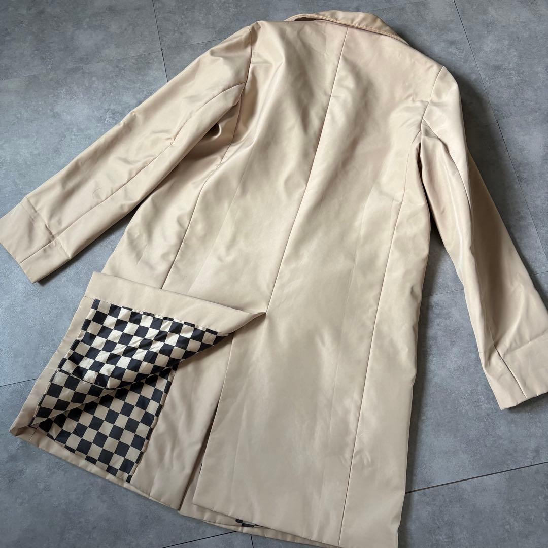 【圧倒的存在感❗️】ルイ・ヴィトン　ダミエ　コート　裏地総柄　L