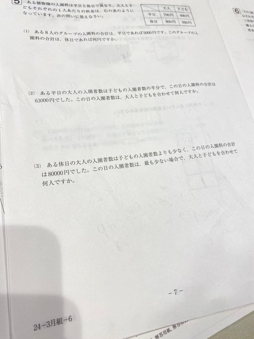 最新版 SAPIX 6年生テスト原本のフルセット2024年度