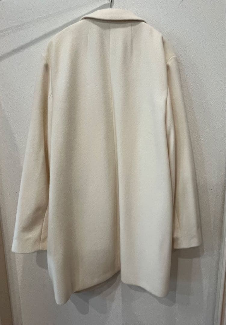 未使用Theory セオリー　白 チェスター　コート　ボタンレス