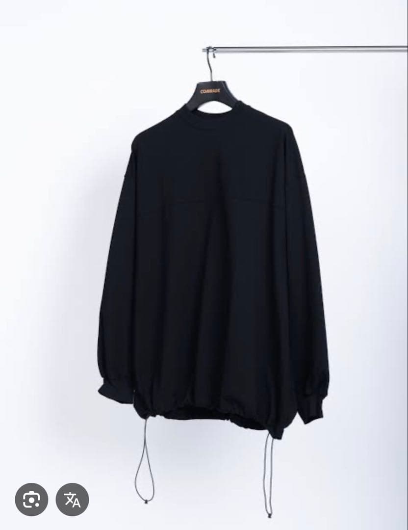 is-ness BALLOON LONG SLEEVE T-SHIR ブラック