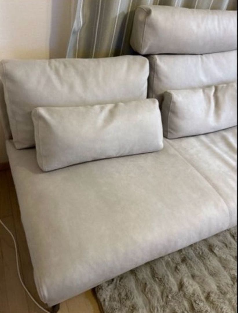 関家具 2人掛けソファ ヘッドレスト付き メンテナンスキット付き