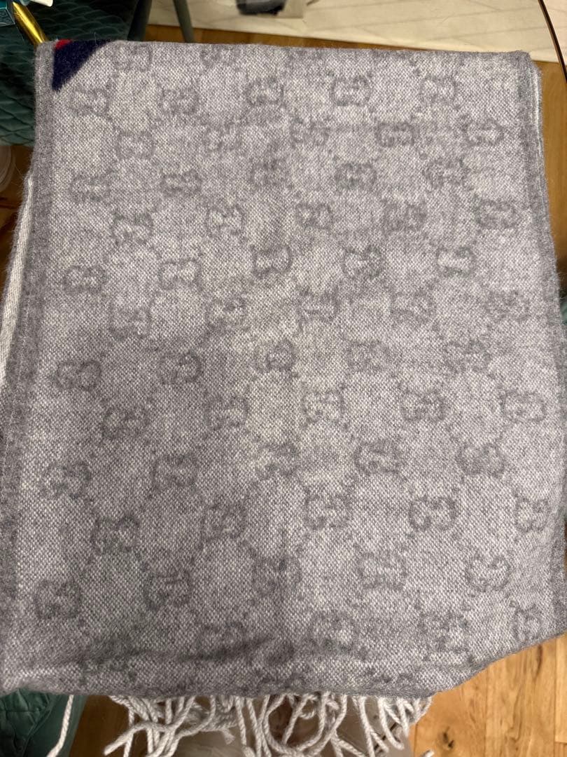 GUCCI GGロゴ ストライプ マフラー