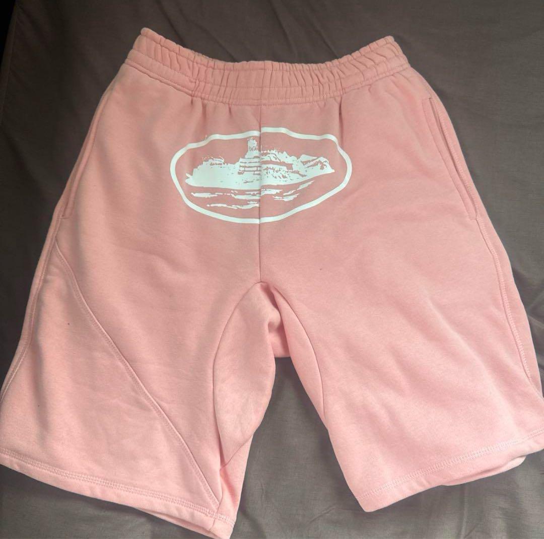 corteizピンクハーフパンツ