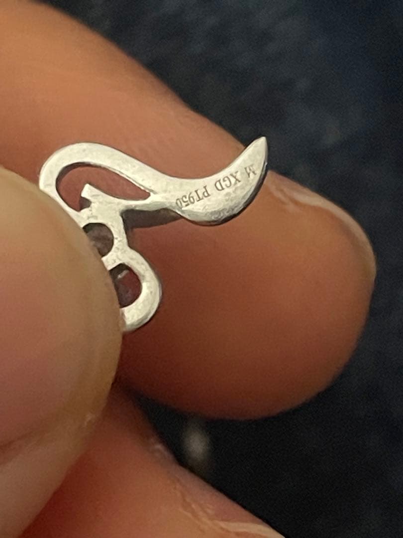 プラチナ ダイヤモンドネックレス　PT750刻印あり　2.8g 長さ45cm