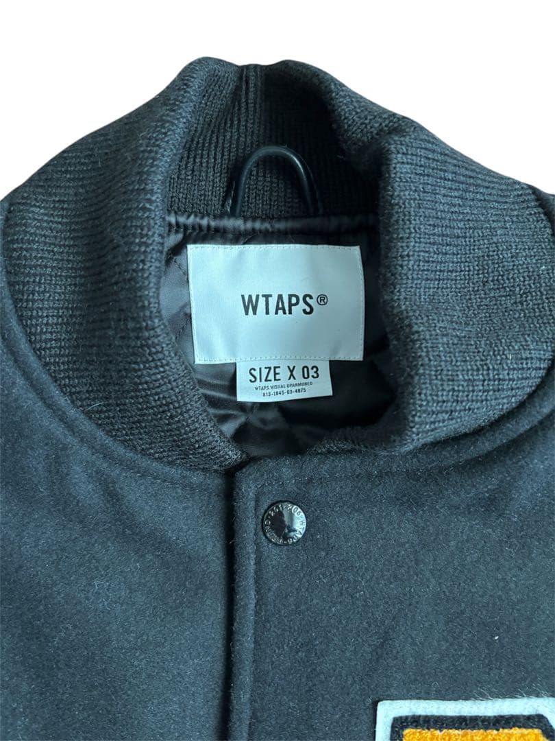 あ*読様 WTAPS　ダブルタップス　バーシティ　ジャケット　スタジャン　黒　初