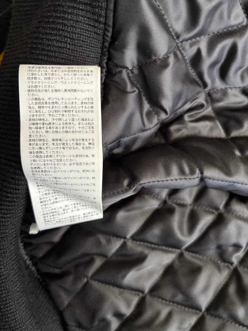 あ*読様 WTAPS　ダブルタップス　バーシティ　ジャケット　スタジャン　黒　初