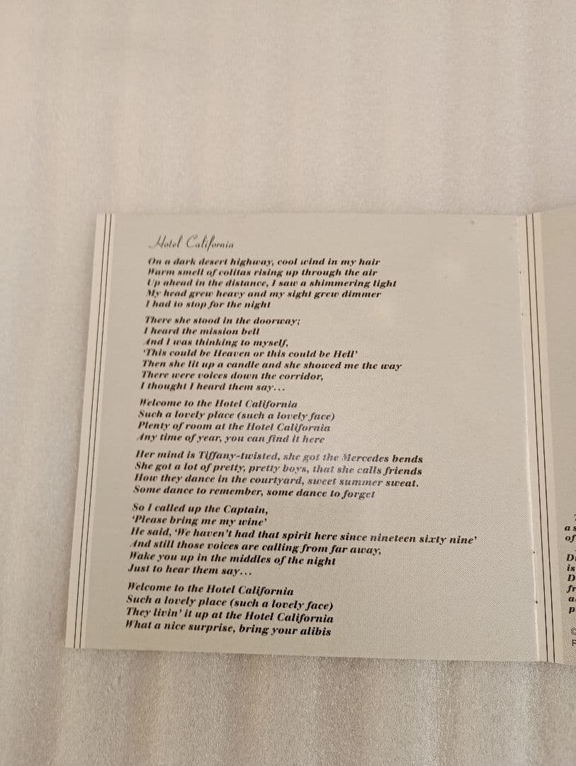 「ゴールドCD」 　イーグルス 「ホテル・カリフォルニア」 【帯有り】