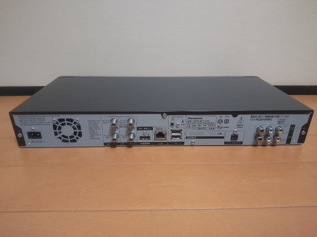 パナソニック　DIGA DMR―BZT720 500GB→2TB プチメンテ済み