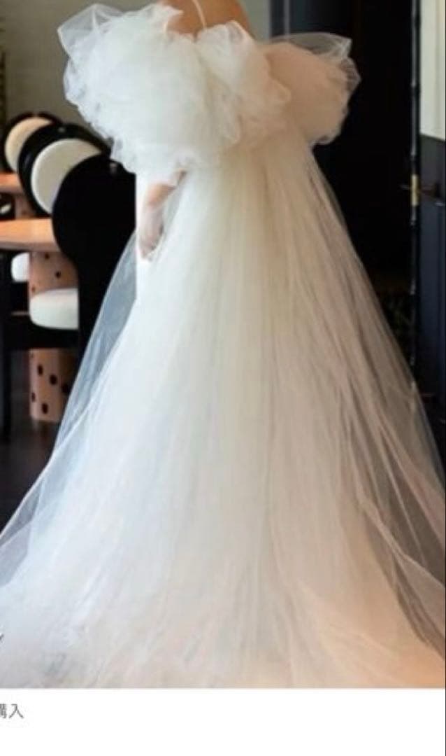 キャミソール サテン チュール 前撮り ウェディングドレス（WD242239）