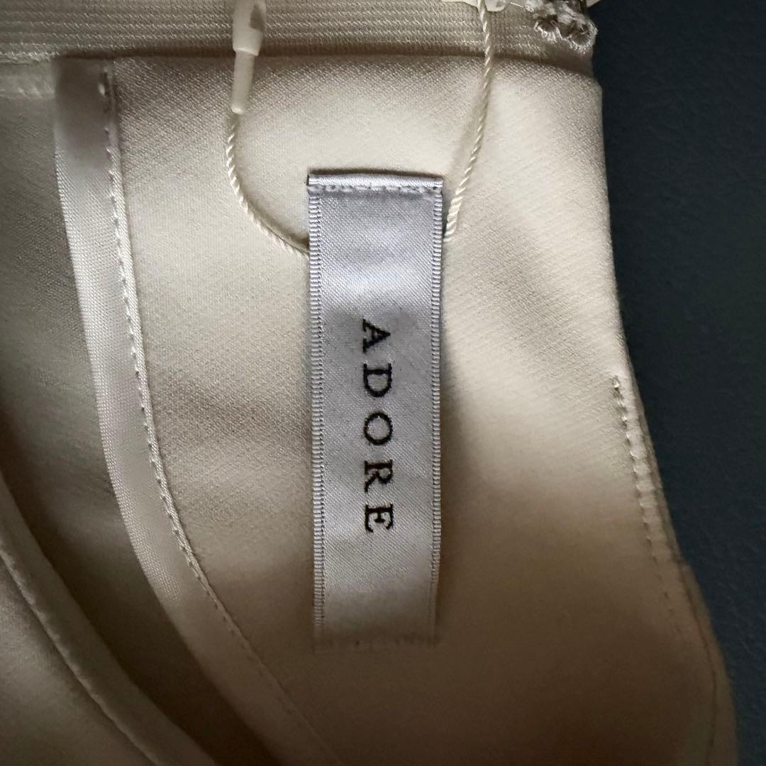 23SS 【アドーア】プルオーバーワンピース38 ボリュームスリーブ ベージュ