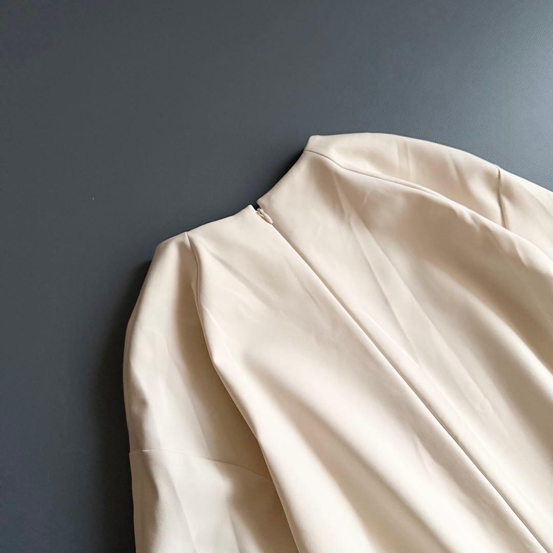 23SS 【アドーア】プルオーバーワンピース38 ボリュームスリーブ ベージュ