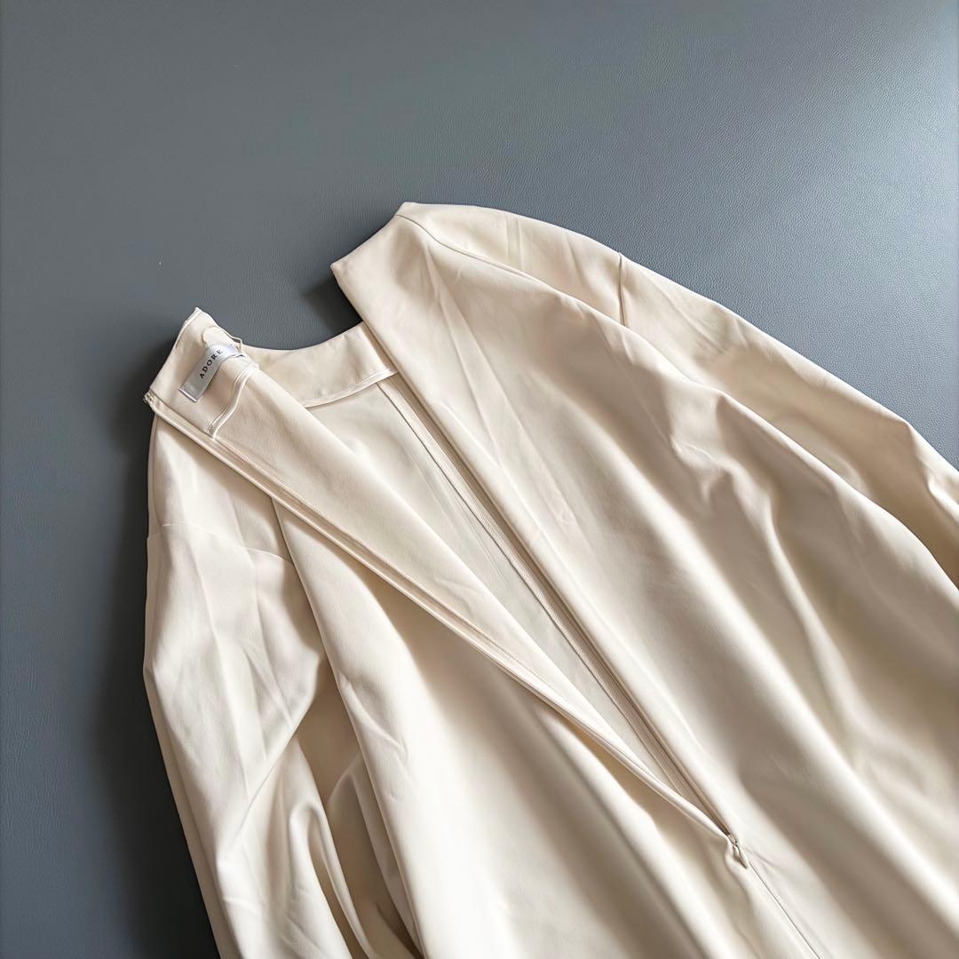 23SS 【アドーア】プルオーバーワンピース38 ボリュームスリーブ ベージュ