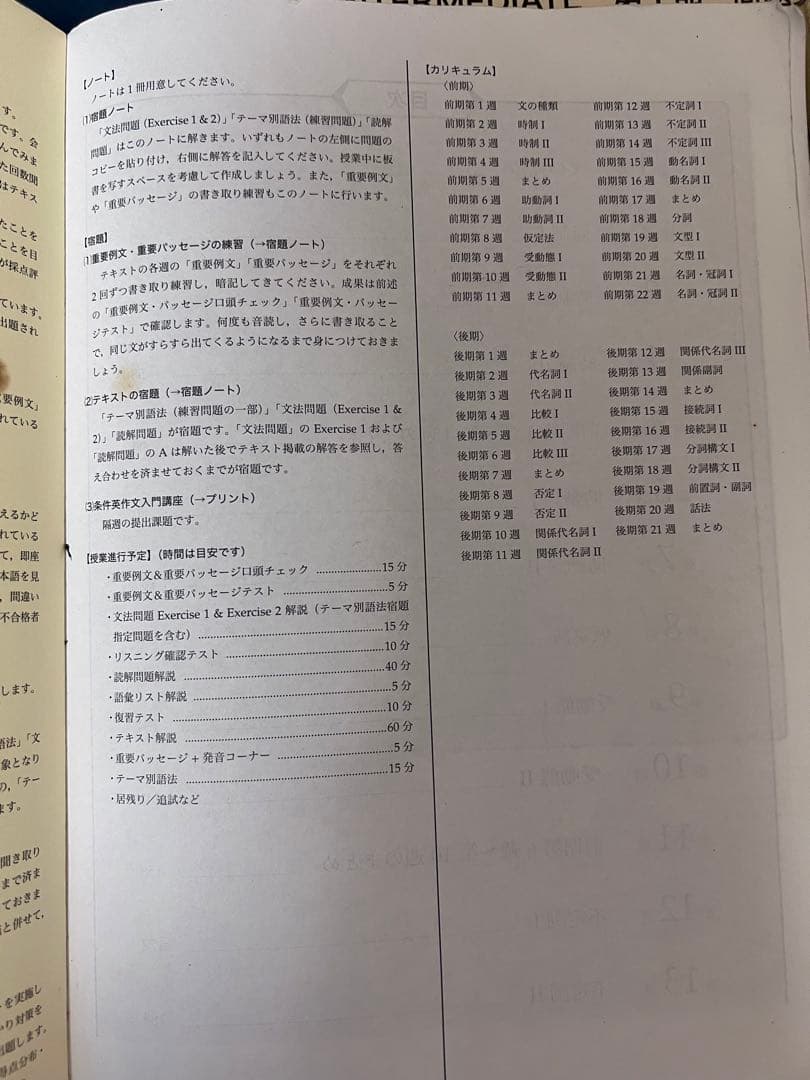 鉄緑会中2 英語　テキスト・問題集　前期後期