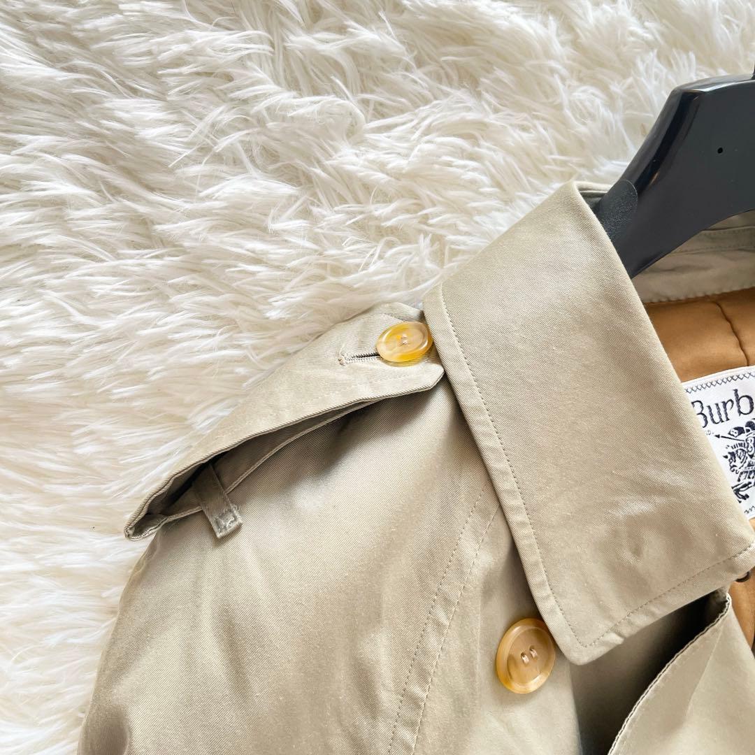 美品　バーバリー　トレンチコート　オリーブ　中綿　ノバチェック　ワッシャー加工